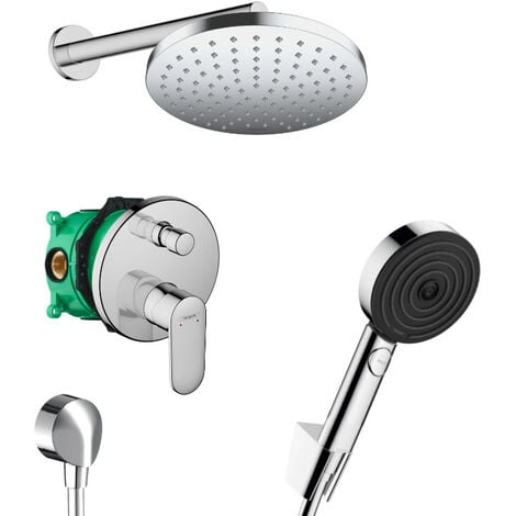 Hansgrohe Vernis Blend Pulsify All-in-one shower set with Head shower 205 XXL + 3 jet Performance hand shower (VernisPulsify-2)