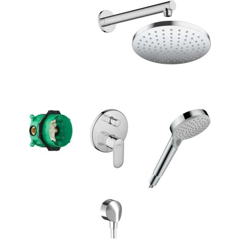 Hansgrohe Vernis Blend - Set de douche 200 avec mitigeur encastré, chrome 27911000