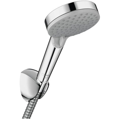 Hansgrohe Vernis Blend Set de douche avec support mural, Douchette 100 Vario 2 jets EcoSmart, Flexible 160cm, Chrome (26278000)