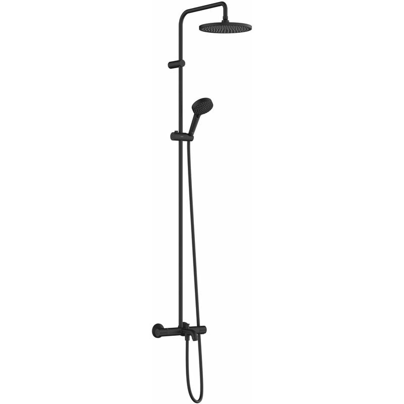 Vernis Blend - Set de douche Showerpipe 240 avec thermostat de baignoire, 2 jets, noir mat 26899670 - Hansgrohe