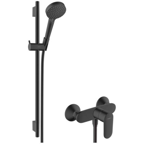 Hansgrohe Vernis Blend - Set doccia con miscelatore, 2 getti, EcoSmart, nero opaco 26958670