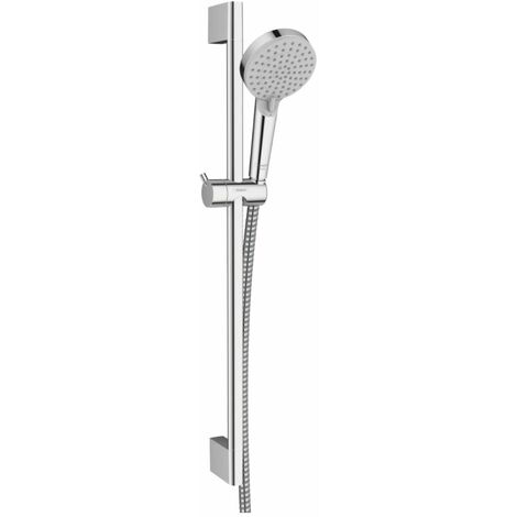 Hansgrohe Vernis Blend - Set douchette à main, 2 jets, barre et flexible, EcoSmart, chrome 26279000