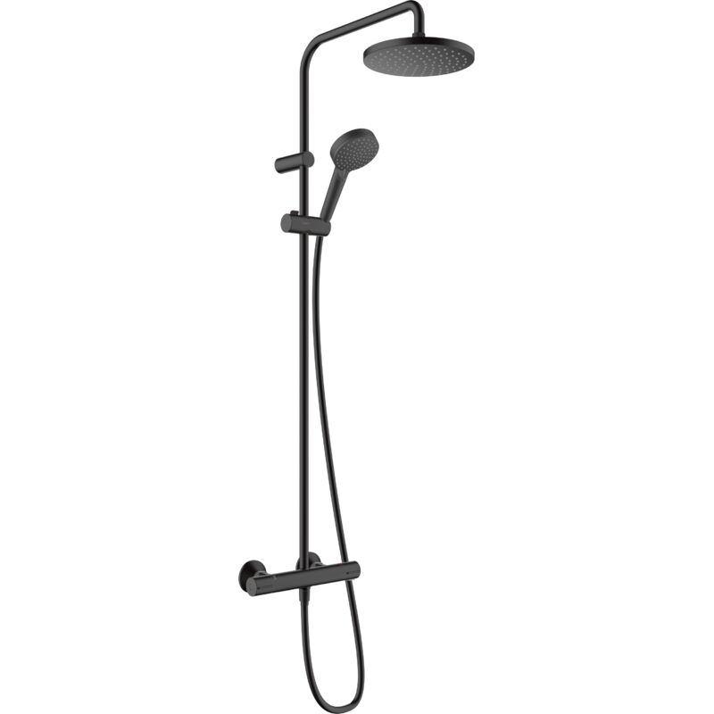 Hansgrohe Vernis Blend Showerpipe 200 1jet EcoSmart With Thermostate Matt Black 26089670