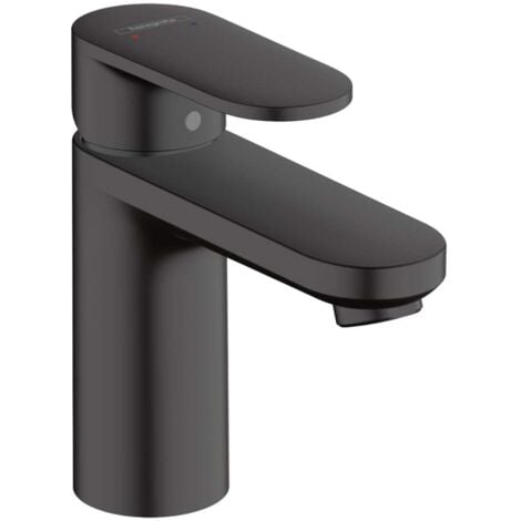 HANSGROHE Vernis Blend Waschtischmischer 70 mit Zugstange und Ablaufgarnitur aus Kunststoff mattschwarz 71550670