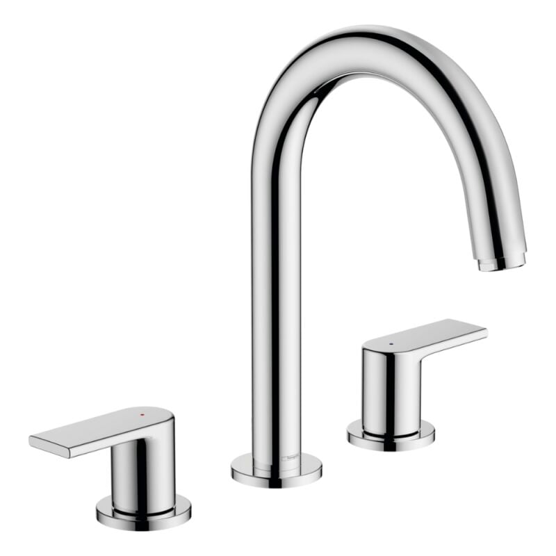 Hansgrohe - Mélangeur robinet Vernis Shape 3 trous Chromé avec tirette et vidage synthétique