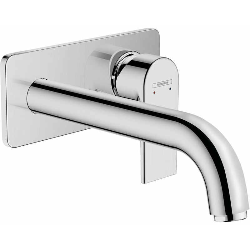 

hansgrohe Vernis Shape mezclador monomando oculto para montaje en pared con caño de 20,5 cm, proyección de 207 mm, 71578, color: cromado - 71578000