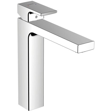 Hansgrohe Vernis Shape Mitigeur de lavabo 190, avec tirette et vidage synthétique, Chrome (71562000)