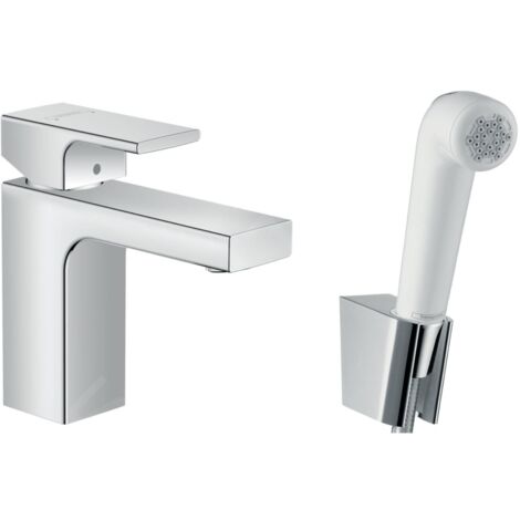 Hansgrohe Vernis Shape - Mitigeur de lavabo avec douchette à main Bidette, chrome 71216000
