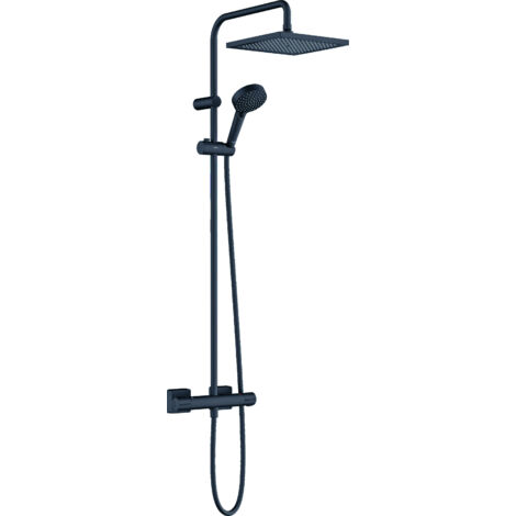 Hansgrohe Vernis Shape - Set doccia termostatico Showerpipe 240, 2 getti, EcoSmart 9 l/min, nero opaco 26429670