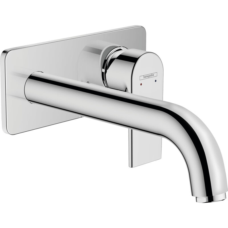 Vernis Shape Single lever basin mixer for concealed installation wall-mounted with spout 20,7 cm, Chrome (71578000) - Hansgrohe