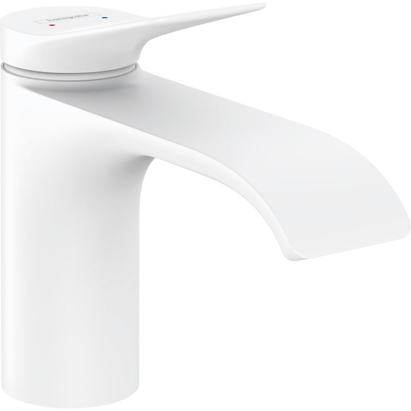 Hansgrohe - Vivenis - Waschtischarmatur 80, Mit Ablaufgarnitur, Ecosmart, Weiß Matt 75010700