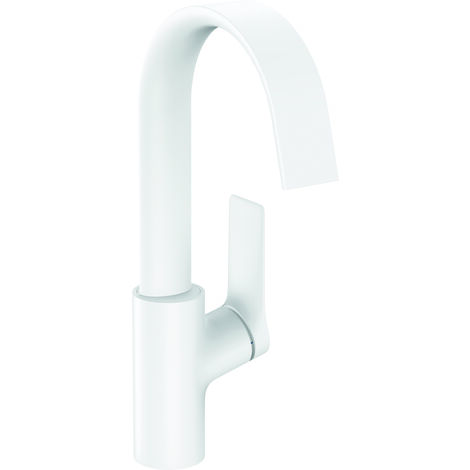 Hansgrohe Vivenis - Grifo de lavabo 210, con caño giratorio, EcoSmart, blanco mate 75032700
