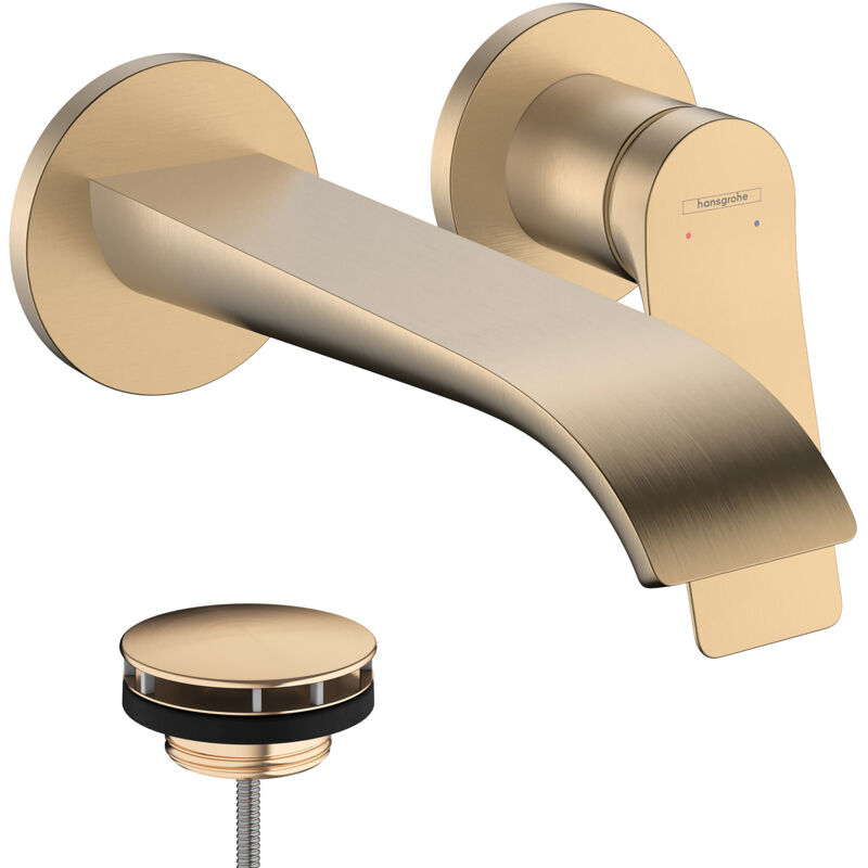 Hansgrohe Vivenis - Unterputz-waschtischarmatur, Mit Ablaufgarnitur, 2-loch-montage, Ecosmart, Bronze Gebürstet 75050140