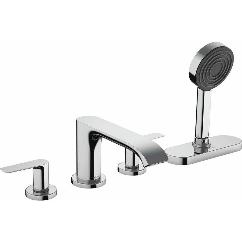 

Hansgrohe Vivenis, mezclador de borde de bañera de 4 orificios con caja de mangueras (sBox), 75444, color: cromado - 75444000