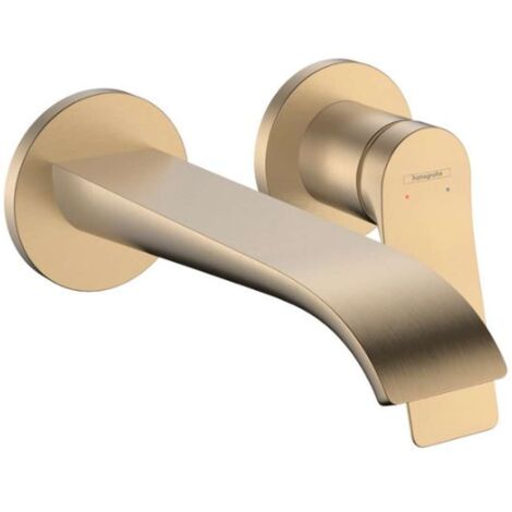 Hansgrohe Vivenis - Miscelatore ad incasso per lavabo, con sistema di scarico, montaggio a 2 fori, EcoSmart, bronzo spazzolato 75050140