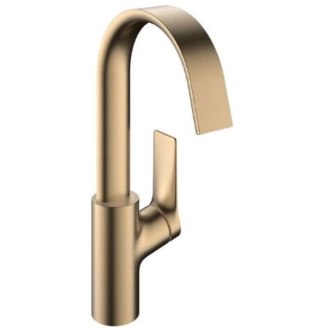 Hansgrohe Vivenis - Miscelatore lavabo con bocca girevole, EcoSmart, bronzo spazzolato 75032140