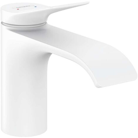 Hansgrohe Vivenis - Mitigeur de lavabo 80, EcoSmart, blanc mat 75012700