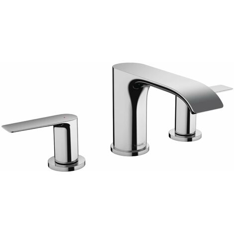 Hansgrohe Vivenis - Mitigeur de lavabo 90, installation 3 trous, Push-Open, EcoSmart, chrome 75033000