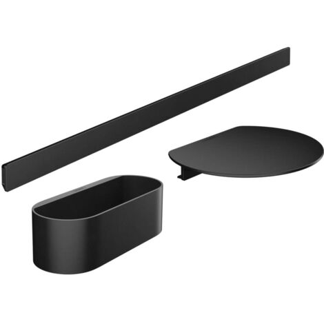 Hansgrohe Wall - Set de accesorios de baño, negro mate 27966670