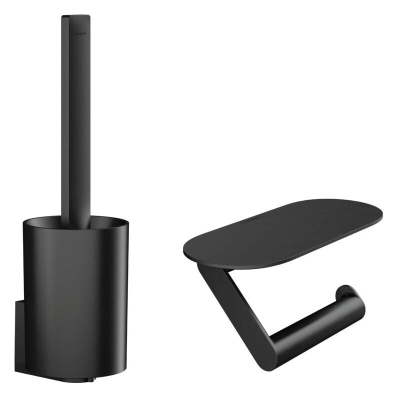 WallStoris Ensemble d'accessoires pour les toilettes, Noir mat (27969670) - Hansgrohe