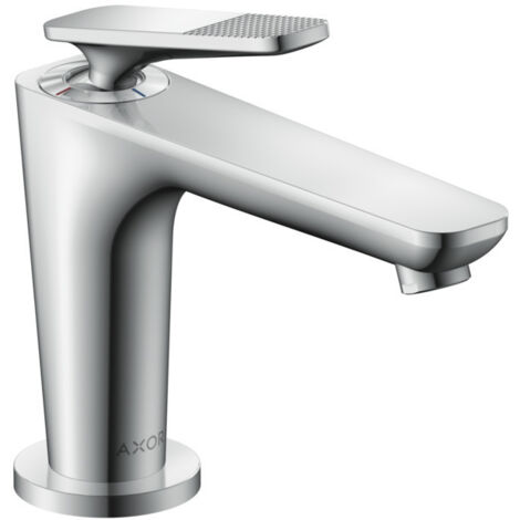 hansgrohe Waschtisch-Einhebelmischer Axor Citterio C CoolSt cubic cut, c, A 128mm, Abl unverschl.