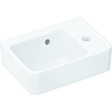 Hansgrohe Xanuia Q - Lavabo 36x25 cm, con rebosadero, agujero para grifo, SmartClean,  blanco 61006450
