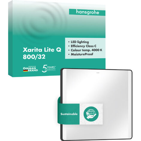 hansgrohe Xarita Lite Q Spiegel, seitliche LED-Belechtung,