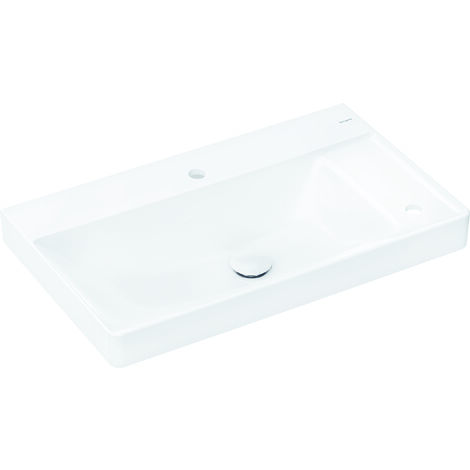 hansgrohe Xelu Q Aufsatzwaschtisch, 2 Hahnlöchern, Ablage rechts,