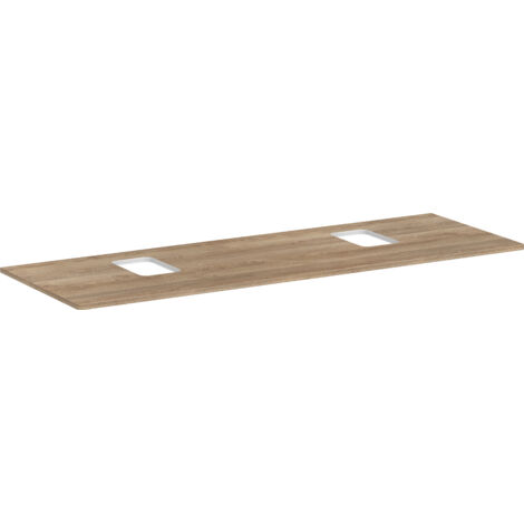 hansgrohe Xelu Q Console avec 2 découpes, 1560x550, pour vasque à