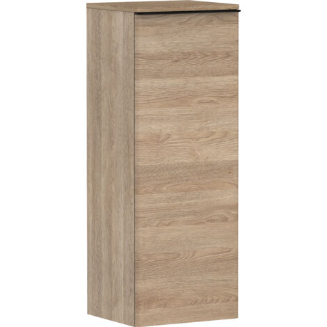 hansgrohe Xelu Q Halbhochschrank Eiche Natur 400x350mm, Griff Mattschwarz, Türanschlag links