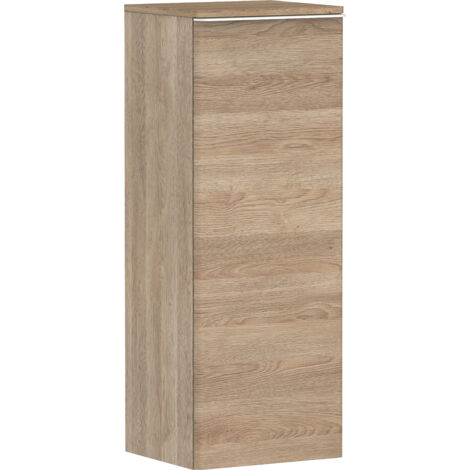 hansgrohe Xelu Q Halbhochschrank Eiche Natur 400x350mm, Griff Mattweiß, Türanschlag links
