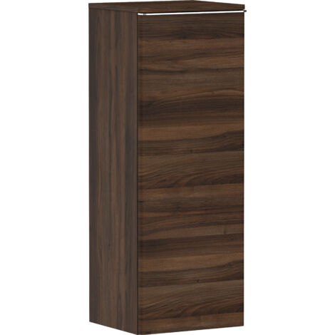 hansgrohe Xelu Q Halbhochschrank Nussbaum Dunkel 400x350mm, Griff Chrom, Türanschlag rechts