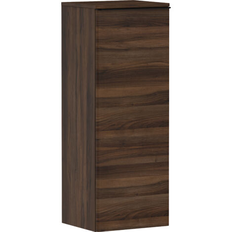 hansgrohe Xelu Q Halbhochschrank Nussbaum Dunkel 400x350mm, Griff Mattschwarz, Türanschlag links