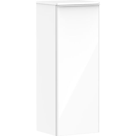 hansgrohe Xelu Q Halbhochschrank Weiß Hochglanz 400x350mm, Griff Mattweiß, Türanschlag links