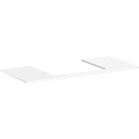hansgrohe Xelu Q Konsole 1180x550mm Weiß Hochglanz, Ausschnitt mittig für Aufsatzwaschtisch geschliffen 600x480mm
