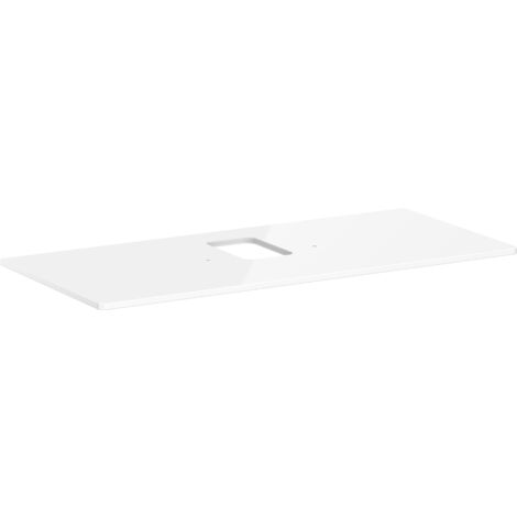 hansgrohe Xelu Q Konsole 1180x550mm Weiß Hochglanz, Ausschnitt mittig für Aufsatzwaschtisch mit Hahnloch