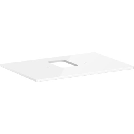 hansgrohe Xelu Q Konsole 780x550mm Weiß Hochglanz, Ausschnitt mittig für Aufsatzwaschtisch mit Hahnloch