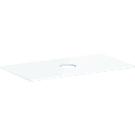 hansgrohe Xelu Q Konsole 980x550mm Weiß Hochglanz, Ausschnitt mittig für Aufsatzwaschtisch ohne Hahnloch