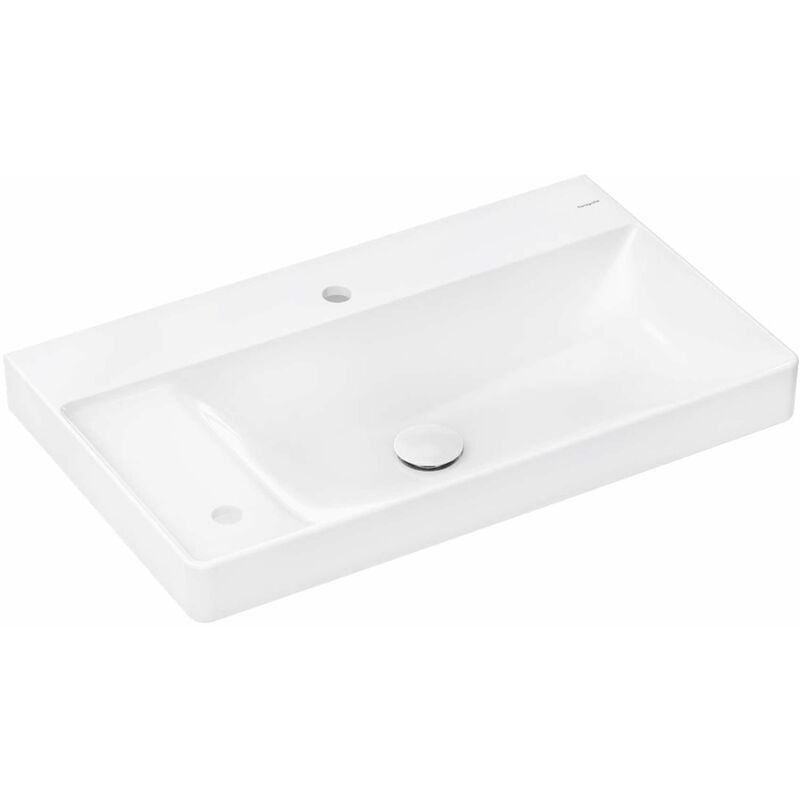 Xelu q - Lavabo 80x48 cm, sans trop-plein, 2 trous pour robinet, SmartClean, blanc 61031450 - Hansgrohe