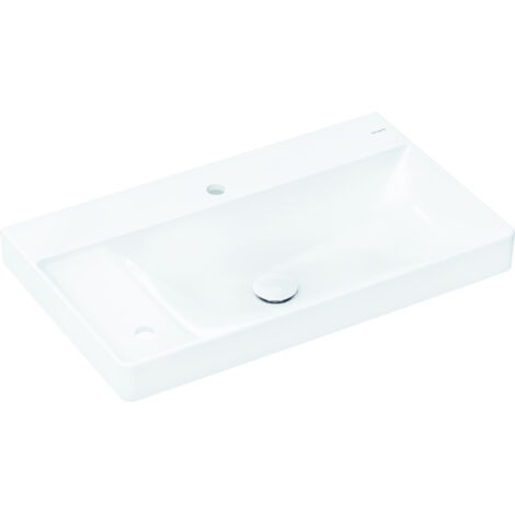 Hansgrohe Xelu Q - Lavabo 80 x 48 cm, sans trop-plein, 2 trous pour robinet, SmartClean, blanc 61031450