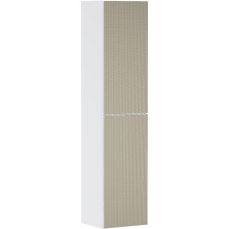 hansgrohe Xevolos E Hochschrank Mattweiß 400x360mm Front Bronze Struktur, Türanschlag links
