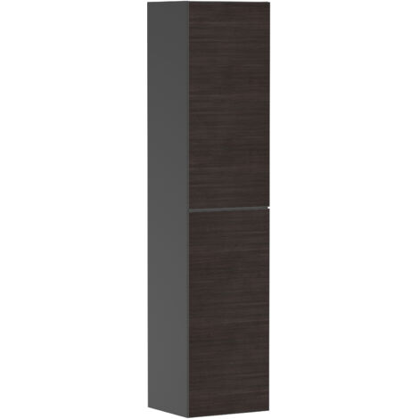 hansgrohe Xevolos E Hochschrank Schiefergrau Matt 400x360mm Front Eiche Dunkel, Türanschlag links