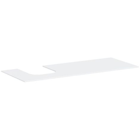 hansgrohe Xevolos E Konsole 1370x550mm Mattweiß mit Ausschnitt links für AWT geschliffen 500x480mm, 580x480mm, 780x480