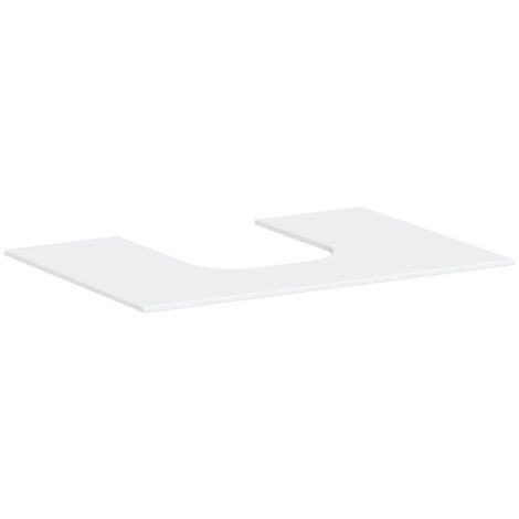 hansgrohe Xevolos E Konsole 780x550mm Mattweiß mit Ausschnitt mittig für AWT geschliffen 500x480mm, 580x480mm, 600x480