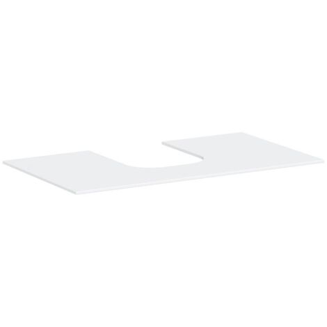 hansgrohe Xevolos E Konsole 980x550mm Mattweiß mit Ausschnitt mittig für AWT geschliffen 500x480mm, 580x480mm, 600x480