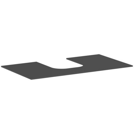 hansgrohe Xevolos E Konsole 980x550mm Schiefergrau Matt mit Ausschnitt mittig für AWT geschliffen 500x480mm, 580x480mm, 600x480