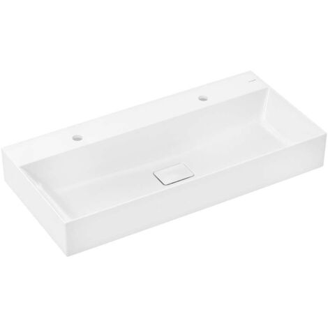 hansgrohe Xevolos E lavabo, 2 agujeros para grifería, sin