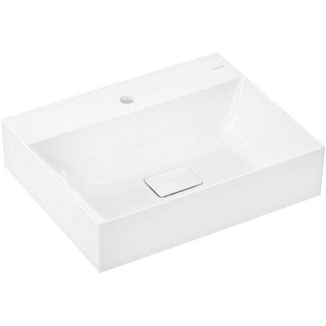 hansgrohe Xevolos E Waschtisch 600x480mm, mit Hahnloch ohne Überlauf, SmartClean, Weiß