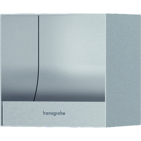 hansgrohe XtraStoris Original Einbau Toilettenpapierhalter Edelstahl gebürstet 150x150x140mm