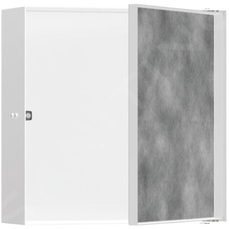 Hansgrohe XtraStoris Rock - Niche murale, avec porte, 300x300x100 mm, blanc mat 56085700